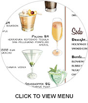 Butterfly's cocktail menu: Click to expand
