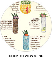 Three Dots and a Dash's cocktail menu: Click to expand