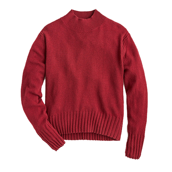Long sleeve everyday cashmere mockneck sweater