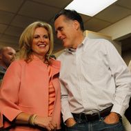 GREENVILLE, SC - JANUARY 21:  Republican presidential candidate, former Massachusetts Gov. Mitt Romney and his wife Ann Romney visit a Romney for President Greenville Headquarters on January 21, 2012 in Greenville, South Carolina. Romney continues to campaign for votes in South Carolina on primary day.  (Photo by Joe Raedle/Getty Images)