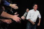 IDAHO FALLS, ID - MARCH 01: Republican presidential candidate, former Massachusetts Gov. Mitt Romney arrives at a campaign rally at Skyline High School on March 1, 2012 in Idaho Falls, Idaho. After winning the Michigan and Arizona primaries, Mitt Romney is campaigning in North Dakota, Idaho and Washington ahead of Super Tuesday. (Photo by Justin Sullivan/Getty Images) IDAHO FALLS, ID - MARCH 01: Republican presidential candidate, former Massachusetts Gov. Mitt Romney arrives at a campaign rally at Skyline High School on March 1, 2012 in Idaho Falls, Idaho. After winning the Michigan and Arizona primaries, Mitt Romney is campaigning in North Dakota, Idaho and Washington ahead of Super Tuesday. (Photo by Justin Sullivan/Getty Images)