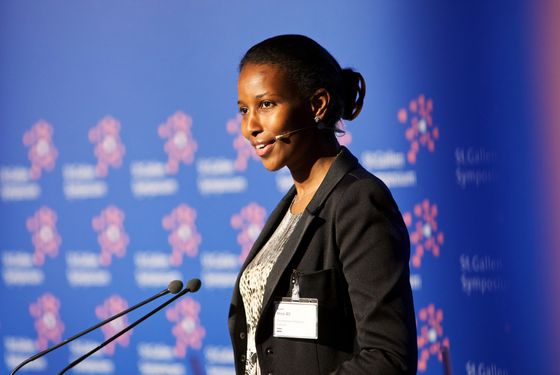 Ayaan Hirsi Ali, founder of AHA Foundation, speaks during the St. Gallen symposium in St. Gallen, Switzerland, on Thursday, May 12, 2011. UBS AG Chief Executive Officer Oswald Gruebel said stricter capital requirements for banks and fiscal austerity will hurt economic growth in developed economies in the next 10 years. Photographer: Gianluca Colla/Bloomberg via Getty Images
