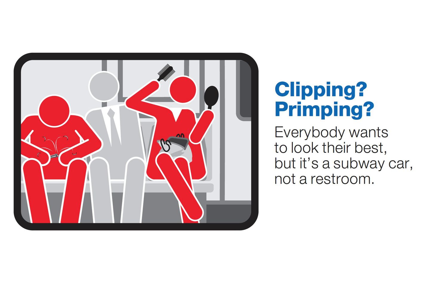 MTA ads tell New York City commuters what NOT to do on the 