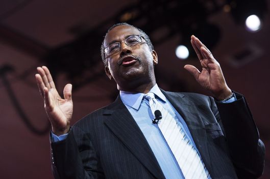 US conservative Ben Carson addresses the annual  Conservative Political Action Conference (CPAC) at National Harbor, Maryland, outside Washington, DC on February 26, 2015.    AFP PHOTO/NICHOLAS KAMM        (Photo credit should read NICHOLAS KAMM/AFP/Getty Images)