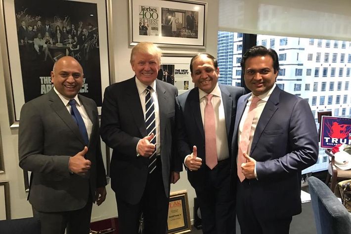 Image result for picture of trump with indian businessmen