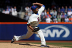 Johan Santana #57 of the New York Mets throws a pitch against the Atlanta Braves during their Opening Day Game at Citi Field on April 5, 2012 in New York City. Johan Santana #57 of the New York Mets throws a pitch against the Atlanta Braves during their Opening Day Game at Citi Field on April 5, 2012 in New York City.