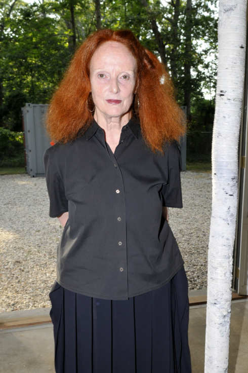 Grace Coddington==
MAKE IT HARD A Solo Exhibition by HELMUT LANG Presented by NEVILLE WAKEFIELD==
The Fireplace Project, Easthampton, NY==
July 23, 2011==
?Patrick McMullan==
Photo-JONATHON ZIEGLER/PatrickMcMullan.com==
==