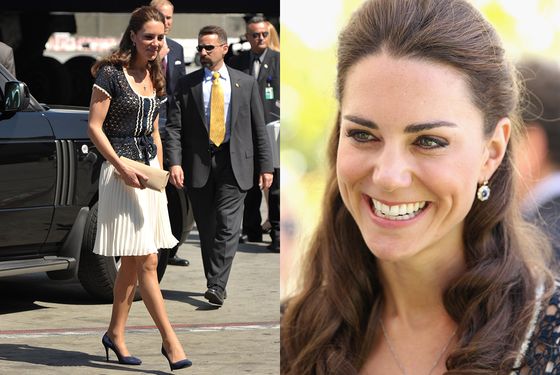 Kate Middleton wearing a look from Whistles in LA