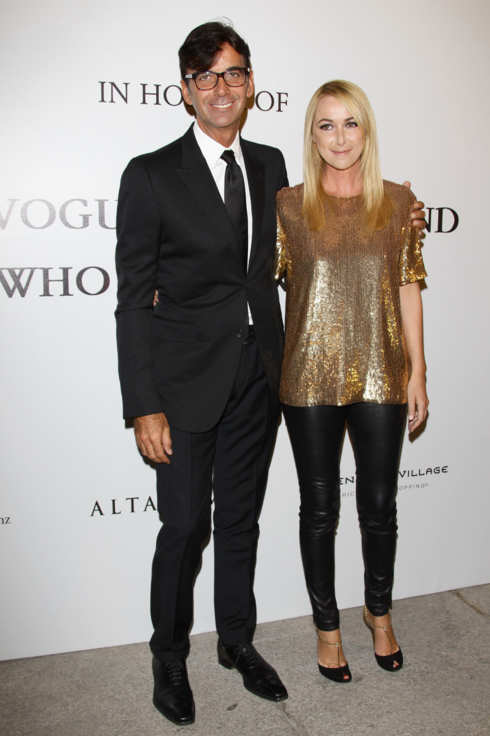 MILAN, ITALY - SEPTEMBER 22: L-R Patrizio Di Marco and Frida Giannini attends The Vogue Fashion Fund Who Is On Next? party dring Milan Fashion Week Womenswear Spring/Summer 2012 at Palazzo Morando on September 22, 2011 in Milan, Italy. (Photo by Vittorio Zunino Celotto/Getty Images)