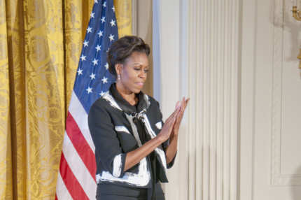 Manadatory Credit: Photo by Patsy Lynch / Rex Features (1485157e)
Michelle Obama
President's Commission on the Art and Humanities, Washington, D.C., America - 02 Nov 2011
First Lady Michelle Obama attends the annual President's Commission on the Art and Humanities (PCAH) at the White House. This program highlights the importance of after-school and out of school arts and humanities education
(Rex Features via AP Images)
