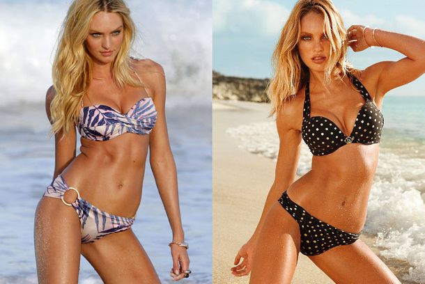 Candice Swanepoel Before and After a Victoria's Secret Photoshop