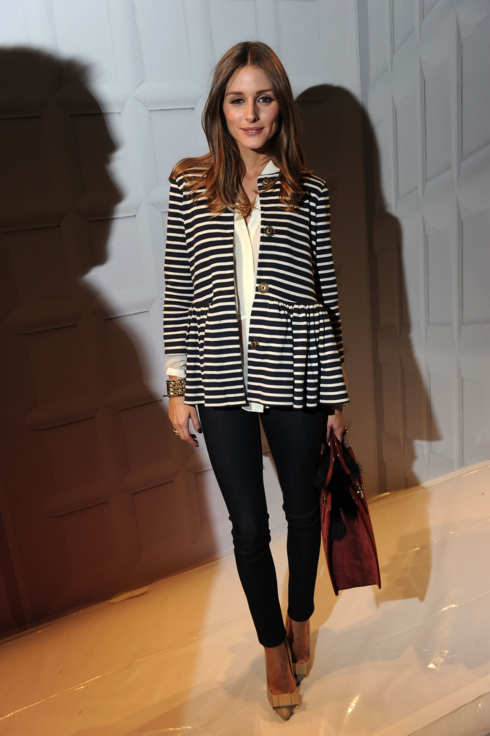 Olivia Palermo attends the Tibi Fall 2012 fashion show during Mercedes-Benz Fashion Week at The Stage at Lincoln Center on February 11, 2012 in New York City.