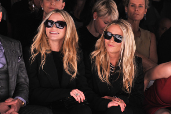 NEW YORK, NY - FEBRUARY 15:  Ashley Olsen and Mary-Kate Olsen attend the J. Mendel Fall 2012 fashion show during Mercedes-Benz Fashion Week at The Theatre at Lincoln Center on February 15, 2012 in New York City.  (Photo by Stephen Lovekin/Getty Images for Mercedes-Benz Fashion Week)