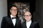 Designer Stefano Gabbana and Domenico Dolce attend the Dolce & Gabbana "La Bella Estate" Cocktail Launch during Milan Fashion Week Menswear Autumn/Winter 2012 on January 14, 2012 in Milan, Italy.
