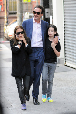 EXCLUSIVE TO INF. PLEASE CALL BEFORE USAGE. June 14, 2012: Mary-Kate Olsen, 26, is seen with her new boyfriend, Olivier Sarkozy, 42, the half brother of former French President Nicolas Sarkozy in New York City. The couple was joined by Sarkozy's daughter as they headed out to dinner in the West Village. Mandatory Credit: Elder Ordonez/INFphoto.com Ref: infusny-160|sp|EXCLUSIVE TO INF. PLEASE CALL BEFORE USAGE.