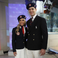 TODAY -- Pictured: (l-r) Heather Mitts and Tim Morehouse appear on NBC News' "Today" show -- (Photo by: Peter Kramer/NBC/NBC NewsWire)