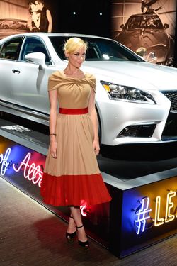 SAN FRANCISCO, CA - JULY 30: Jaime King poses in front of the Lexus display vehicle at the Lexus "Laws of Attraction" at Metreon on July 30, 2012 in San Francisco, California. (Photo by Steve Jennings/WireImage)