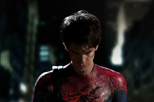 Columbia Pictures releases the first image of Andrew Garfield as Spider-Man.