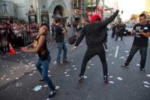 HOLLYWOOD, CA - JULY 27: Riots break out at "Electric Daisy Carnival Experience" Los Angeles premiere held at Grauman's Chinese Theatre on July 27, 2011 in Hollywood, California. (Photo by Imeh Akpanudosen/Getty Images)