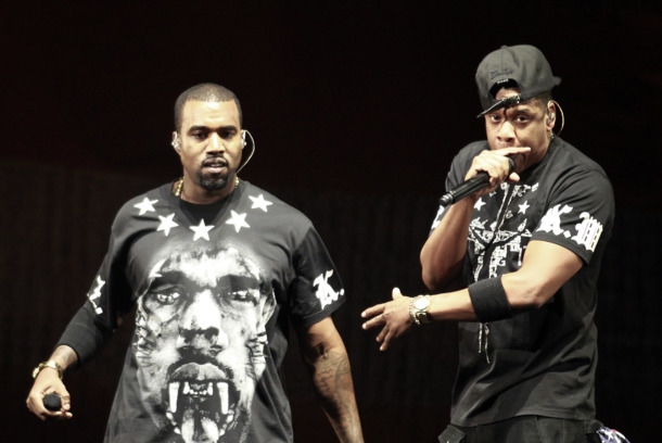 Kanye West, left, and Jay Z perform in concert during the "Watch The Throne" tour, Sunday, Nov. 6, 2011, in East Rutherford, N.J. (AP Photo/Julio Cortez) Kanye West, left, and Jay Z perform in concert during the "Watch The Throne" tour, Sunday, Nov. 6, 2011, in East Rutherford, N.J. (AP Photo/Julio Cortez)