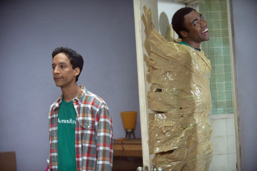 COMMUNITY-- "Studies in Modern Movement" Episode 307 -- Pictured: (l-r) Danny Pudi as Abed, Donald Glover as Troy -- Photo by: Lewis Jacobs/NBC