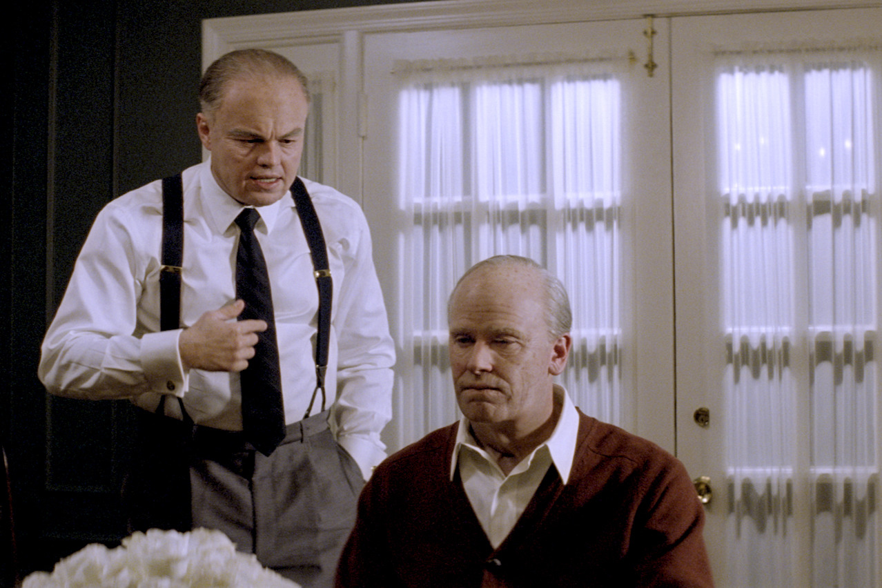 (L-r) LEONARDO DiCAPRIO as J. Edgar Hoover and ARMIE HAMMER as Clyde Tolson and in Warner Bros. Pictures’ drama “J. EDGAR,” a Warner Bros. Pictures release.