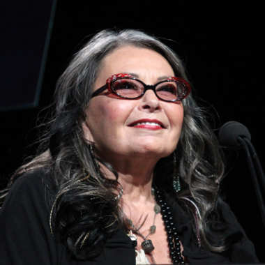 BEVERLY HILLS, CA - JULY 27: Comedian Roseanne Barr speaks during the History and Lifetime portion of the 2011 Summer TCA Tour at the Beverly Hilton on July 27, 2011 in Beverly Hills, California. (Photo by Frederick M. Brown/Getty Images)