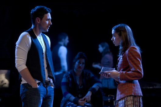 Steve Kazee and Cristin Milioti in "Once" at the New York Theatre Workshop.