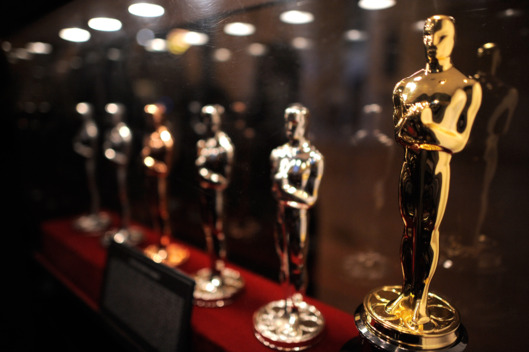 The Oscar Statue production display at the Meet the Oscar Exhibit at Grand Central Terminal