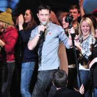 PARK CITY, UT - JANUARY 26: Actor Joseph Gordon-Levitt talks onstage at hitRECord at the Movies With Joseph Gordon-Levitt during the 2012 Sundance Film Festival on January 26, 2012 in Park City, Utah. (Photo by George Pimentel/Getty Images) PARK CITY, UT - JANUARY 26: Actor Joseph Gordon-Levitt talks onstage at hitRECord at the Movies With Joseph Gordon-Levitt during the 2012 Sundance Film Festival on January 26, 2012 in Park City, Utah. (Photo by George Pimentel/Getty Images)