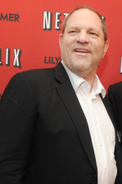 NEW YORK - FEBRUARY 01: Producer Harvey Weinstein (L) and Netflix Chief Content Officer Ted Sarandos attend the North American Premiere Of "Lilyhammer", a Netflix Original Series at Crosby Street Hotel on February 1, 2012 in New York City. (Photo by Jason Kempin/Getty Images for ID-PR)