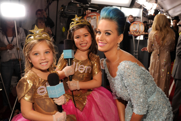 LOS ANGELES, CA - FEBRUARY 12: Rosie, Sophia Grace and Katy Perry arrive at The 54th Annual GRAMMY Awards at Staples Center on February 12, 2012 in Los Angeles, California. (Photo by Kevin Mazur/WireImage) LOS ANGELES, CA - FEBRUARY 12: Rosie, Sophia Grace and Katy Perry arrive at The 54th Annual GRAMMY Awards at Staples Center on February 12, 2012 in Los Angeles, California. (Photo by Kevin Mazur/WireImage)