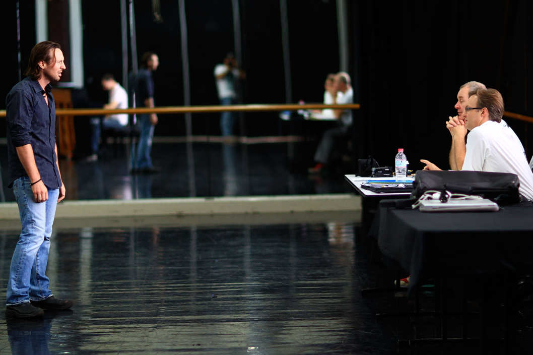 SYDNEY, AUSTRALIA - NOVEMBER 18: Singer Trevor Whittaker singing to the judges at the audition for the Venetian Hotel Macao at the Sydney Dance Company on November 18, 2010 in Sydney, Australia.2010. (Photo by Mike Flokis/Getty Images) *** Local Caption *** Trevor Whittaker