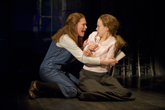 Marin Mazzie and Molly Ranson in a scene from MCC Theater’s “Carrie”