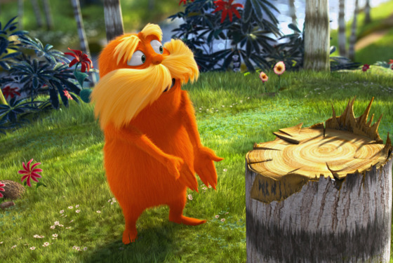 The Lorax (DANNY DEVITO) demands to know who chopped down the Truffula Tree in "Dr. Seuss' The Lorax", a 3D-CG adventure from the creators of "Despicable Me" and the imagination of Dr. Seuss. The Lorax (DANNY DEVITO) demands to know who chopped down the Truffula Tree in "Dr. Seuss' The Lorax", a 3D-CG adventure from the creators of "Despicable Me" and the imagination of Dr. Seuss.