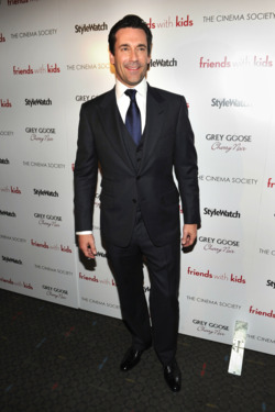 NEW YORK, NY - MARCH 05: Actor Jon Hamm attends the Cinema Society & People StyleWatch with Grey Goose screening of "Friends With Kids" at the SVA Theater on March 5, 2012 in New York City. (Photo by Larry Busacca/Getty Images) NEW YORK, NY - MARCH 05: Actor Jon Hamm attends the Cinema Society & People StyleWatch with Grey Goose screening of "Friends With Kids" at the SVA Theater on March 5, 2012 in New York City. (Photo by Larry Busacca/Getty Images)