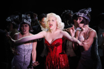SMASH -- "Let's Be Bad" Episode 105 -- Pictured: (Center) Megan Hilty as Ivy Lynn -- (Photo by: Will Hart/NBC)