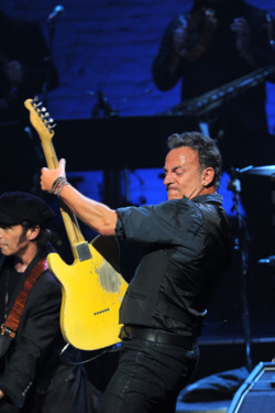 NEW YORK, NY - MARCH 09: Bruce Springsteen performs during SiriusXM's concert celebrating 10 years of satellite radio at The Apollo Theater on March 9, 2012 in New York City. (Photo by Larry Busacca/Getty Images) NEW YORK, NY - MARCH 09: Bruce Springsteen performs during SiriusXM's concert celebrating 10 years of satellite radio at The Apollo Theater on March 9, 2012 in New York City. (Photo by Larry Busacca/Getty Images)