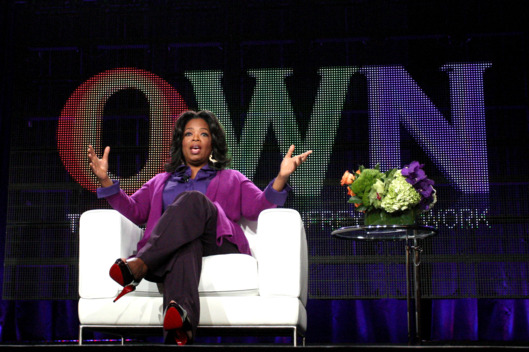 Oprah Winfrey speaks during the OWN: Oprah Winfrey Network portion of the 2011 Winter TCA press tour