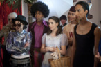 COMMUNITY -- "Contemporary Impressionists" Episode 310 -- Pictured: (l-r) Gillian Jacobs as Britta, Donald Glover as Troy, Alison Brie as Annie, Danny Pudi as Abed -- Photo by: Lewis Jacobs/NBC COMMUNITY -- "Contemporary Impressionists" Episode 310 -- Pictured: (l-r) Gillian Jacobs as Britta, Donald Glover as Troy, Alison Brie as Annie, Danny Pudi as Abed -- Photo by: Lewis Jacobs/NBC
