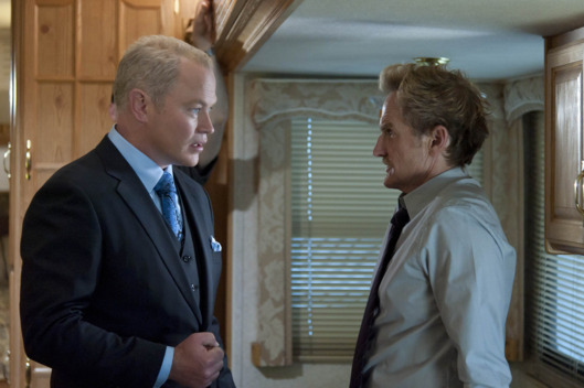 L-R: Neal McDonough and Jere Burns in JUSTIFIED: Episode 11: Measures.