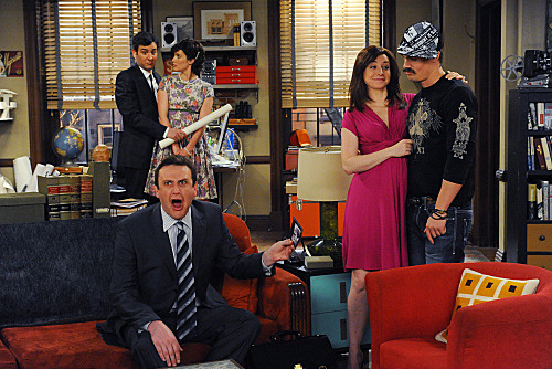 "Trilogy Time" -- Ted (Josh Radnor), Marshall (Jason Segel) and Barney embark on another "trilogy time," where they get together every three years to watch the "Star Wars" trilogy and envision what their lives will be like in another three years on HOW I MET YOUR MOTHER, Monday, April 9 (8:00-8:30 PM, ET/PT) on the CBS Television Network. Cobie Smulders stars as Robin and Alyson Hannigan stars as Lily. Photo: Ron P. Jaffe/CBS é2012 CBS Broadcasting, Inc. All Rights Reserved. "Trilogy Time" -- Ted (Josh Radnor), Marshall (Jason Segel) and Barney embark on another "trilogy time," where they get together every three years to watch the "Star Wars" trilogy and envision what their lives will be like in another three years on HOW I MET YOUR MOTHER, Monday, April 9 (8:00-8:30 PM, ET/PT) on the CBS Television Network. Cobie Smulders stars as Robin and Alyson Hannigan stars as Lily. Photo: Ron P. Jaffe/CBS é2012 CBS Broadcasting, Inc. All Rights Reserved.