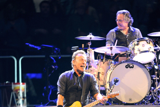 NEW YORK, NY - APRIL 06: Max Weinberg and Bruce Springsteen perform at Madison Square Garden on April 6, 2012 in New York City. (Photo by Jamie McCarthy/Getty Images) NEW YORK, NY - APRIL 06: Max Weinberg and Bruce Springsteen perform at Madison Square Garden on April 6, 2012 in New York City. (Photo by Jamie McCarthy/Getty Images)