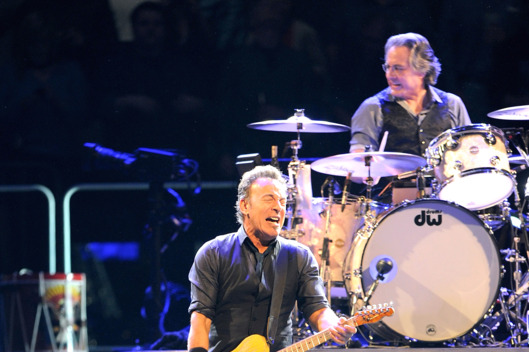Max Weinberg and Bruce Springsteen perform at Madison Square Garden