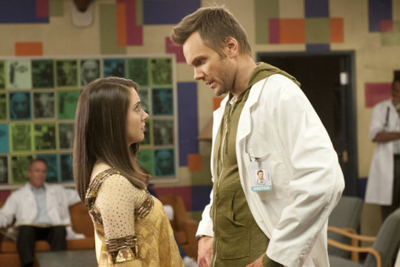 COMMUNITY -- "Virtual Systems Analysis" Episode 316 -- Pictured: (l-r) Alison Brie as Annie, Joel McHale as Jeff -- Photo by: Neil Jacobs/NBC COMMUNITY -- "Virtual Systems Analysis" Episode 316 -- Pictured: (l-r) Alison Brie as Annie, Joel McHale as Jeff -- Photo by: Neil Jacobs/NBC