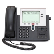 Two-channel IP Phone isolated on white background Two-channel IP Phone isolated on white background