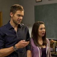COMMUNITY -- "Basic Lupine Urology" Episode 317 -- Pictured: (l-r) Joel McHale as Jeff, Allison Brie as Annie -- Photo by: Justin Lubin/NBC COMMUNITY -- "Basic Lupine Urology" Episode 317 -- Pictured: (l-r) Joel McHale as Jeff, Allison Brie as Annie -- Photo by: Justin Lubin/NBC
