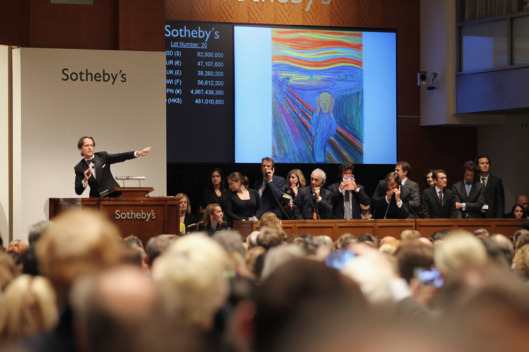 Edvard Munch's 'The Scream' is auctioned at Sotheby's May 2012 Sales of Impressionist, Modern and Contemporary Art