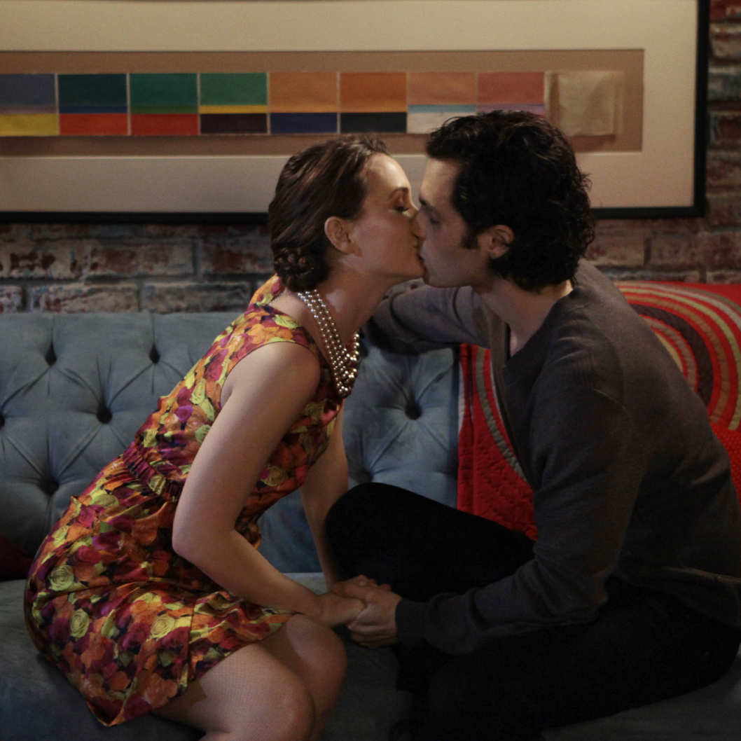Gossip Girl "The Fugitives" Pictured (l-r) Leighton Meester as Blair Waldorf and Penn Badgley as Dan.