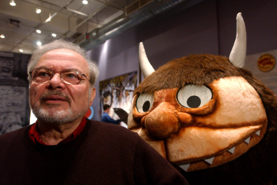 399514 02: Standing with a character from his book "Where the Wild Things Are," author and illustrator Maurice Sendak speaks with the media January 11, 2002 before the opening of an exhibition entitled, "Maurice Sendak In His Own Words and Pictures," at the Childrens Museum of Manhattan in New York City. The multimedia exhibition, which opens January 12, will feature photographs, text, illustrations, music and audiovisual components. (Photo by Spencer Platt/Getty Images) 399514 02: Standing with a character from his book "Where the Wild Things Are," author and illustrator Maurice Sendak speaks with the media January 11, 2002 before the opening of an exhibition entitled, "Maurice Sendak In His Own Words and Pictures," at the Childrens Museum of Manhattan in New York City. The multimedia exhibition, which opens January 12, will feature photographs, text, illustrations, music and audiovisual components. (Photo by Spencer Platt/Getty Images)